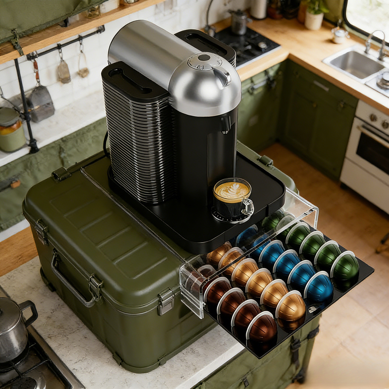 用アクリルカプセルコーヒー収納ラック（三種対応）