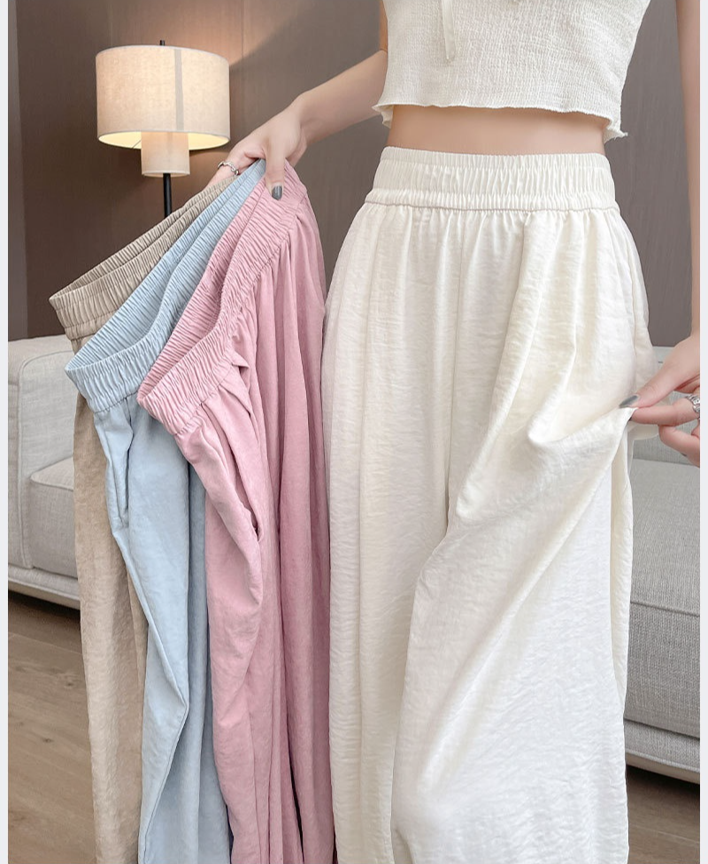 クリームムースヤマモト レディース夏用ワイドレッグパンツ全体像