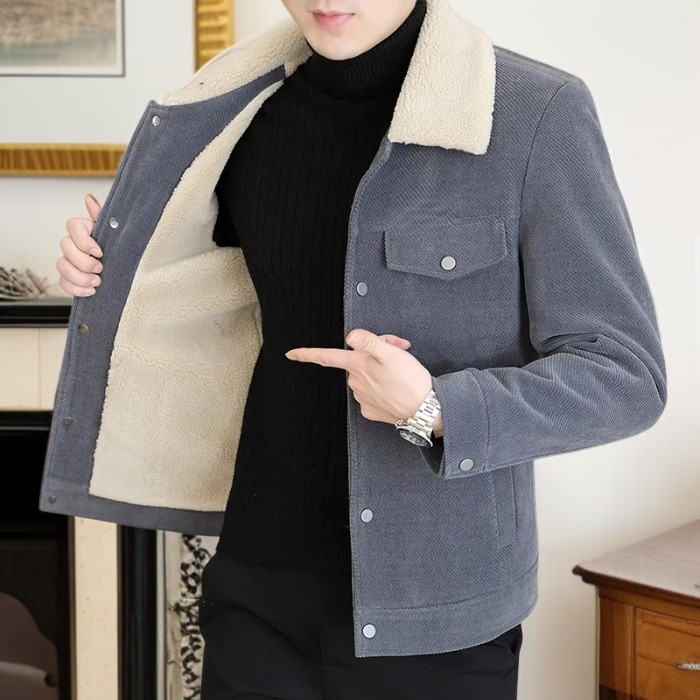 패션 긴팔 점퍼 기모 도톰 남성 코트 칼라 점퍼 패딩 청년 점퍼