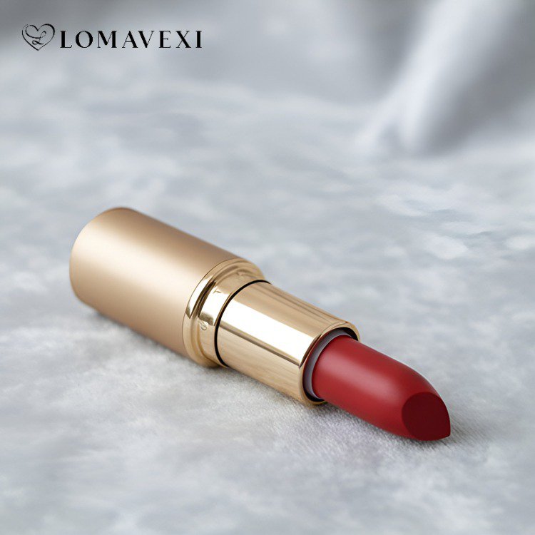 ลิปสติกเนื้อแมตต์สีแดงกำมะหยี่