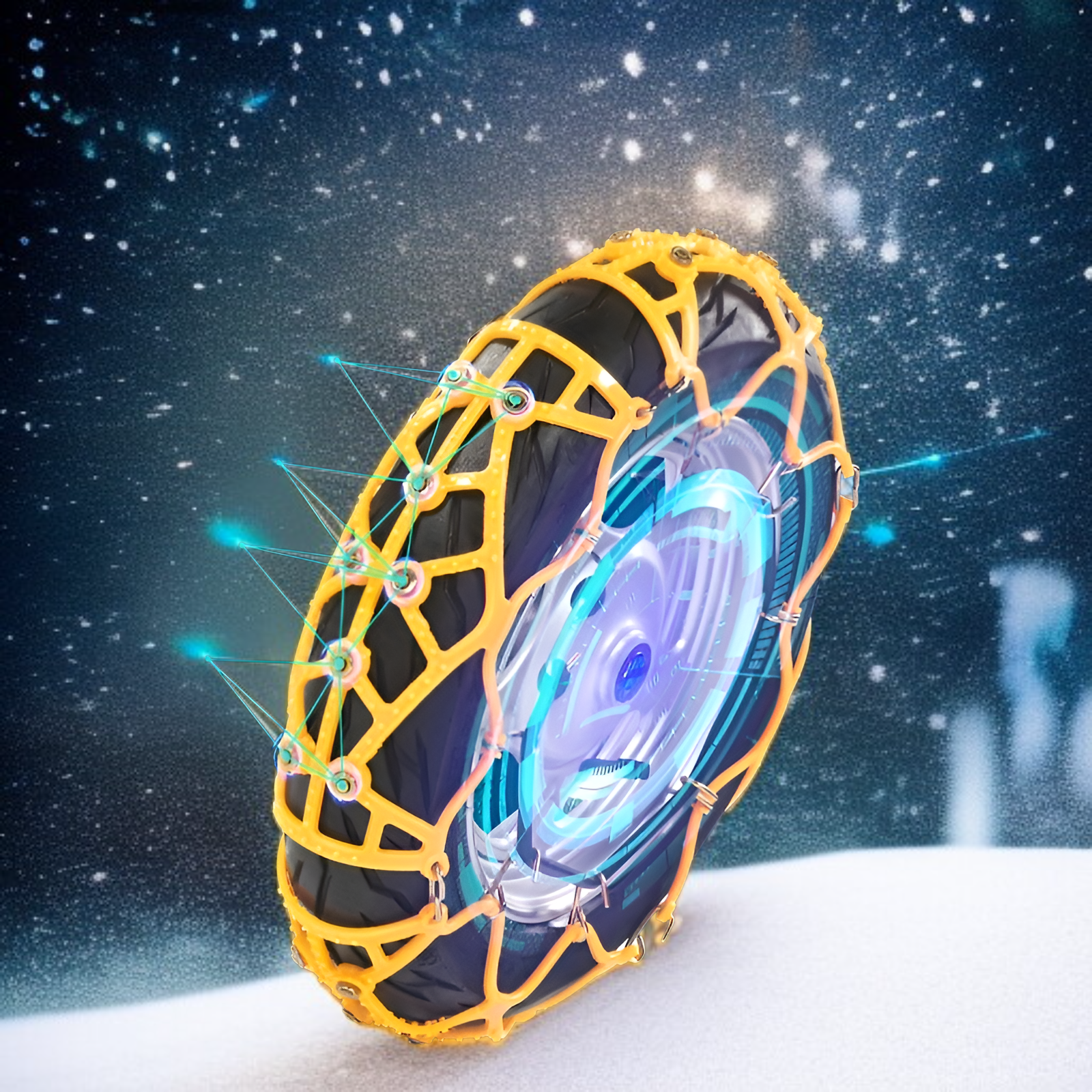 Cadenas de nieve de caucho engrosado