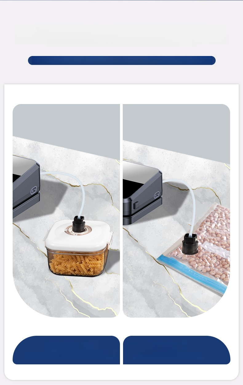 Máquina de envasado al vacío con diseño moderno y portátil