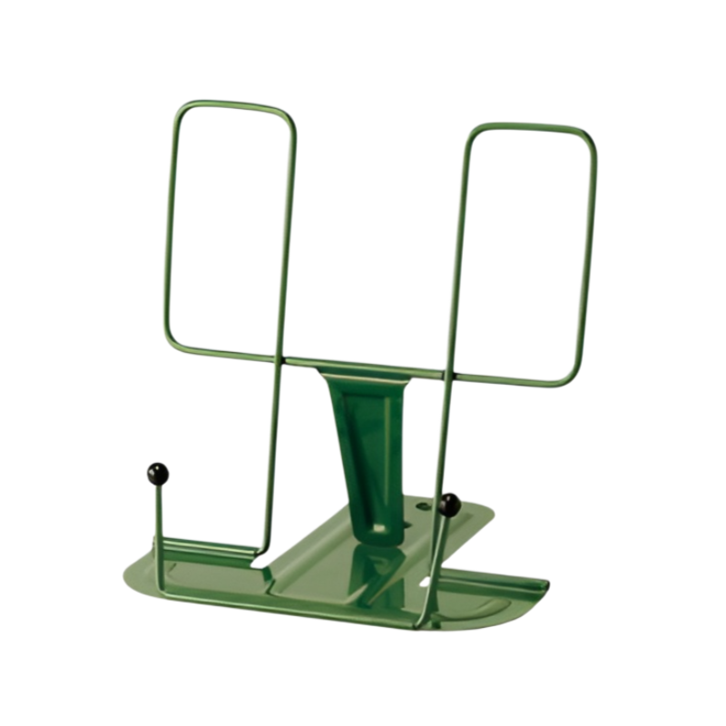 Folding metal bookshelf bookend