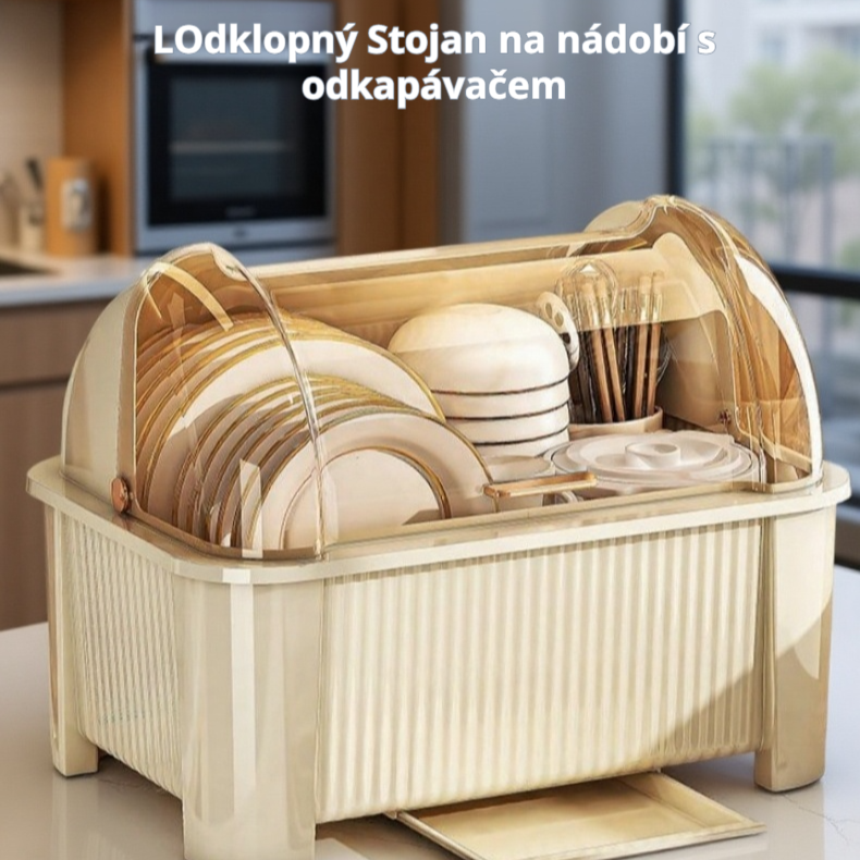  Čtyřúrovňový stojan na misky a příbory do kuchyně