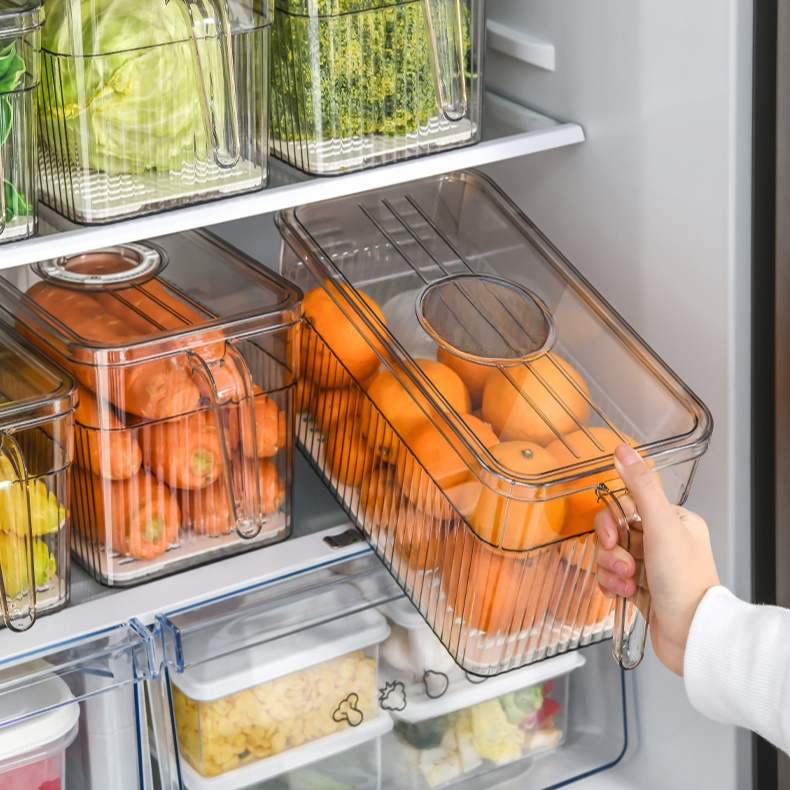 食品級冰箱收納盒 冷凍食物專用儲物盒 廚房日式保鮮盒 蔬菜保鮮收納盒