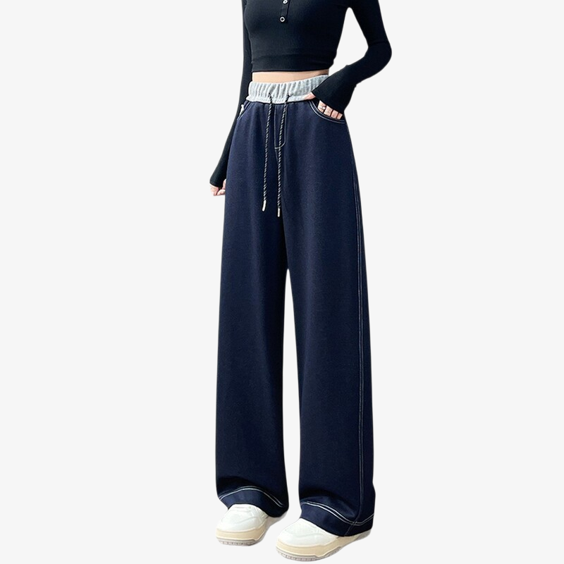 Comfortable waistband on slim straight fit pants
