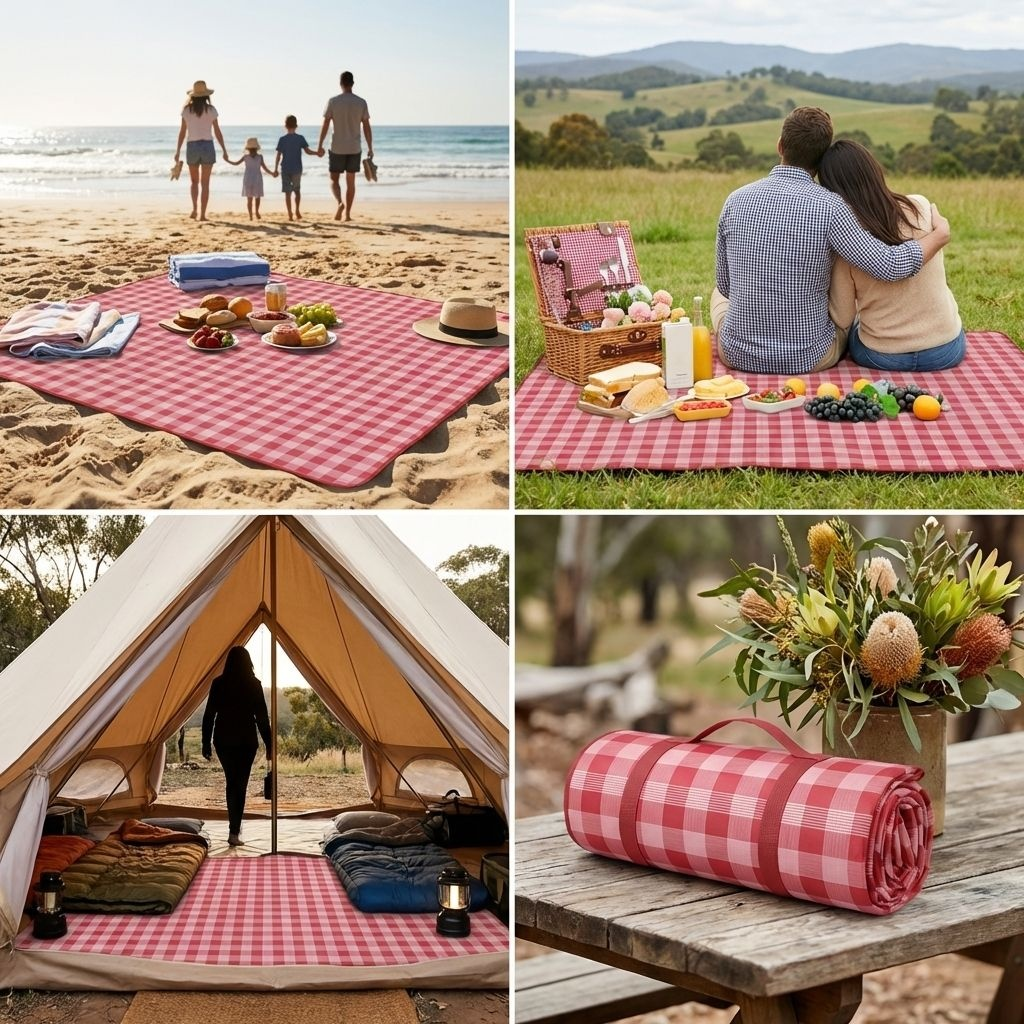 เสื่อปิกนิกกันความชื้นสำหรับตั้งแคมป์กลางแจ้ง