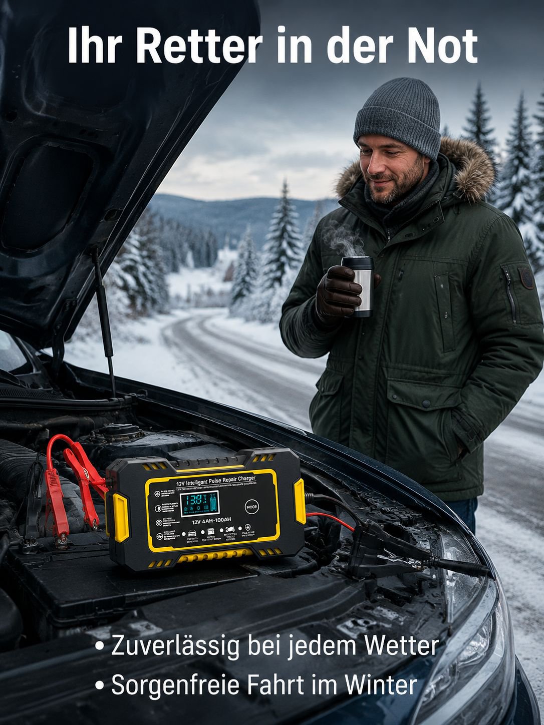 Autobatterieladegerät mit Kurzschlussschutz