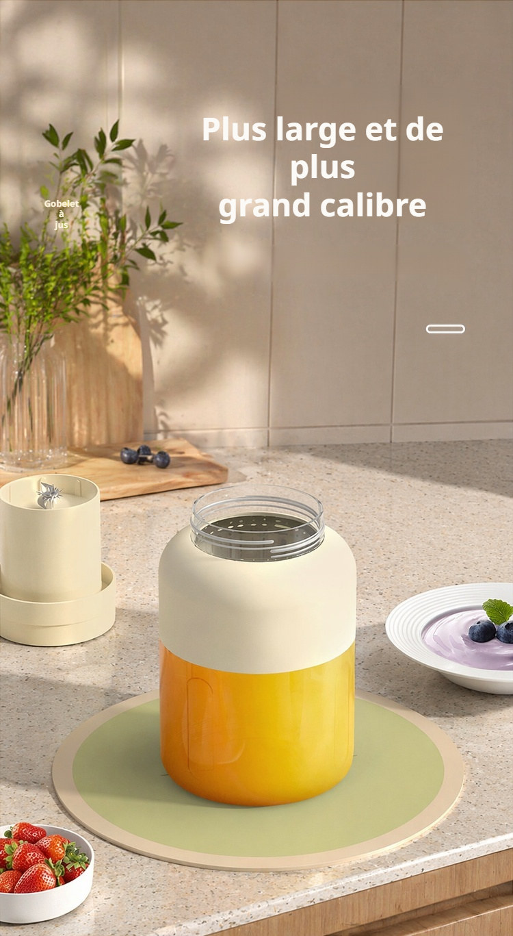 Préparation de jus frais avec extracteur portable