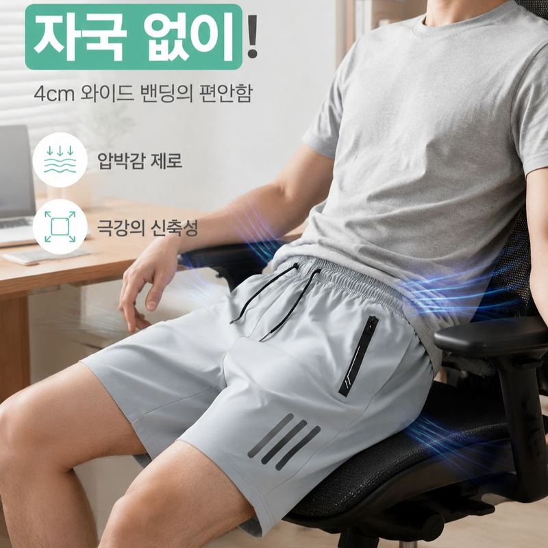 남성 오부 바지 여름용 빠른 건조 루즈핏 빅사이즈 스포츠 반바지