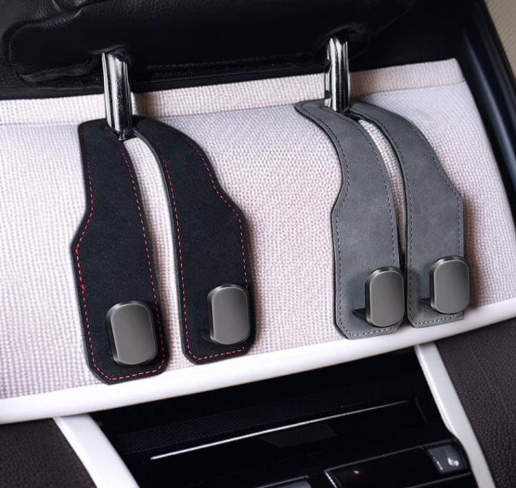 Multifunctional car seat hooks for hidden storage
