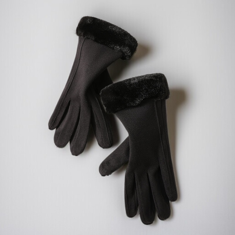 女士加厚毛絨保暖手套