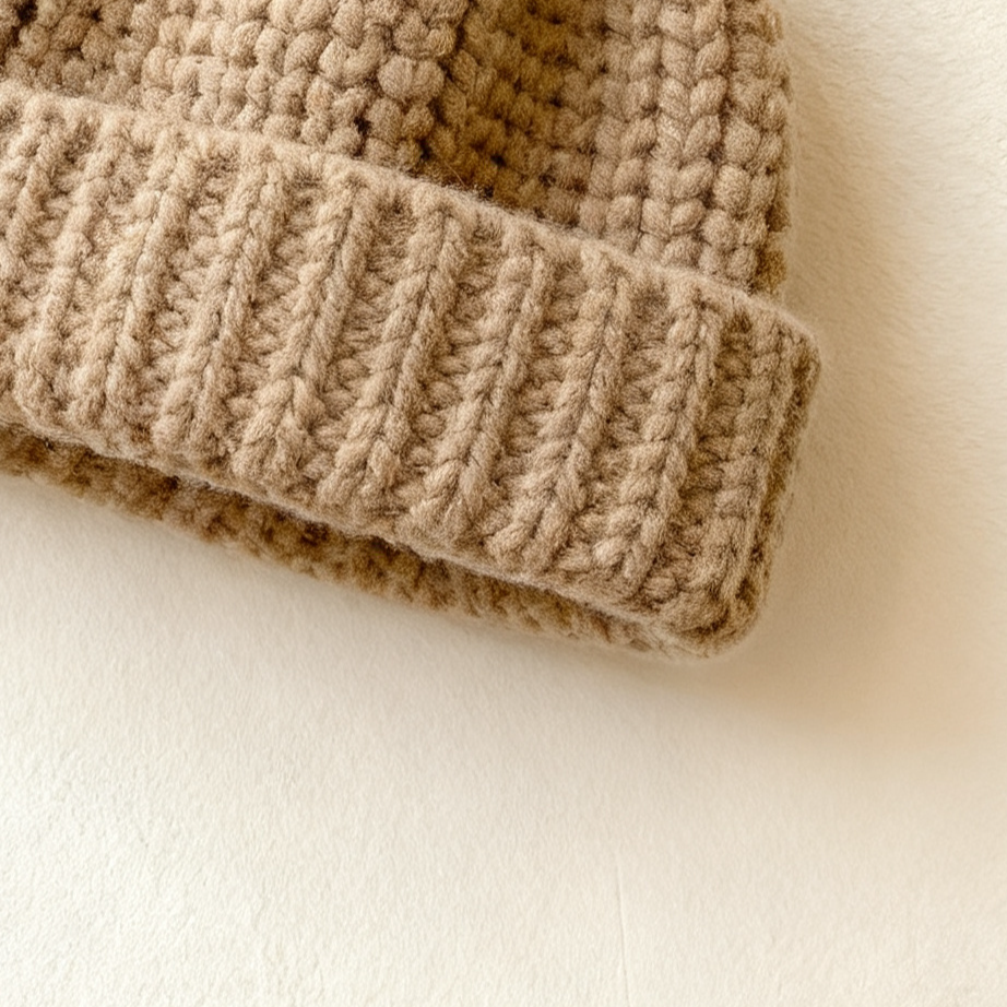 柔らかな手触りのカシミヤニット帽子