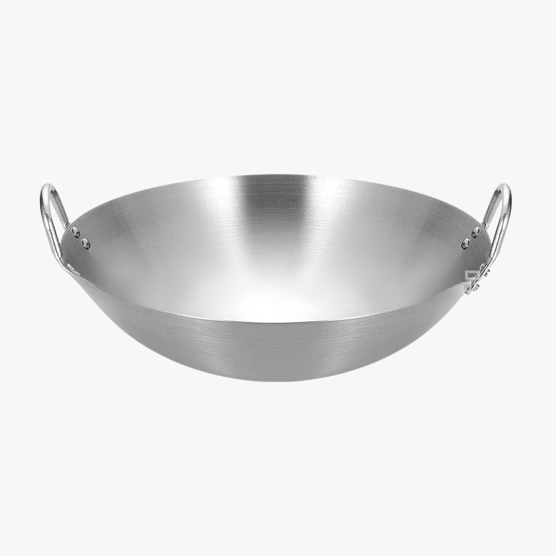 Large Stainless Steel Frying Pan for Restaurant, Double Ear Chef Frying Pan