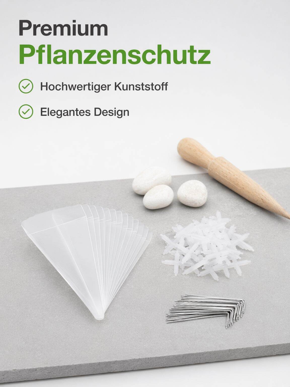 Pflanzenkegel, grüne Glockenabdeckung, Gartensämlingsabdeckung zum Schutz der Pflanzen vor Vögeln un