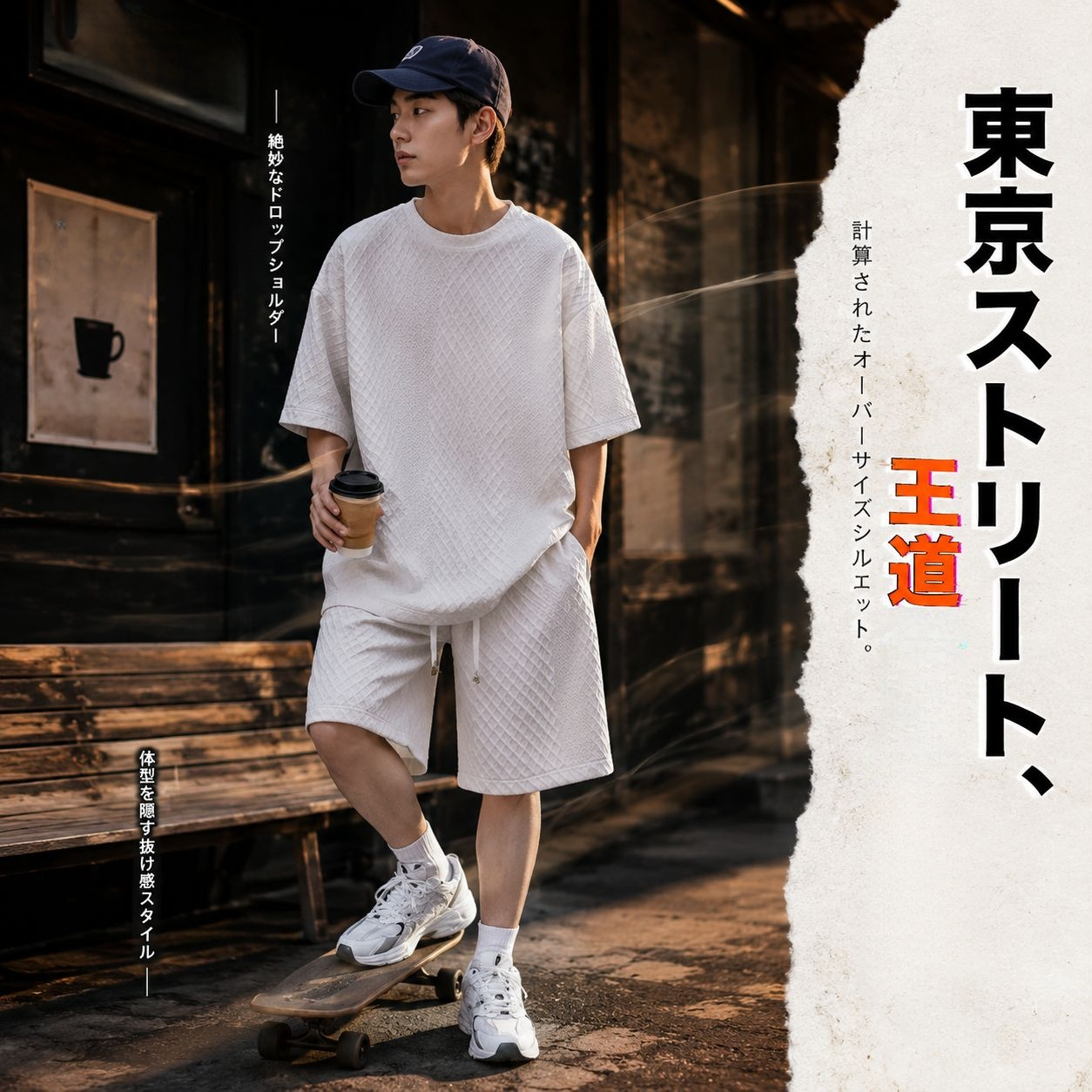 夏用メンズゆったり速乾トレーニングセット アイスシルク半袖