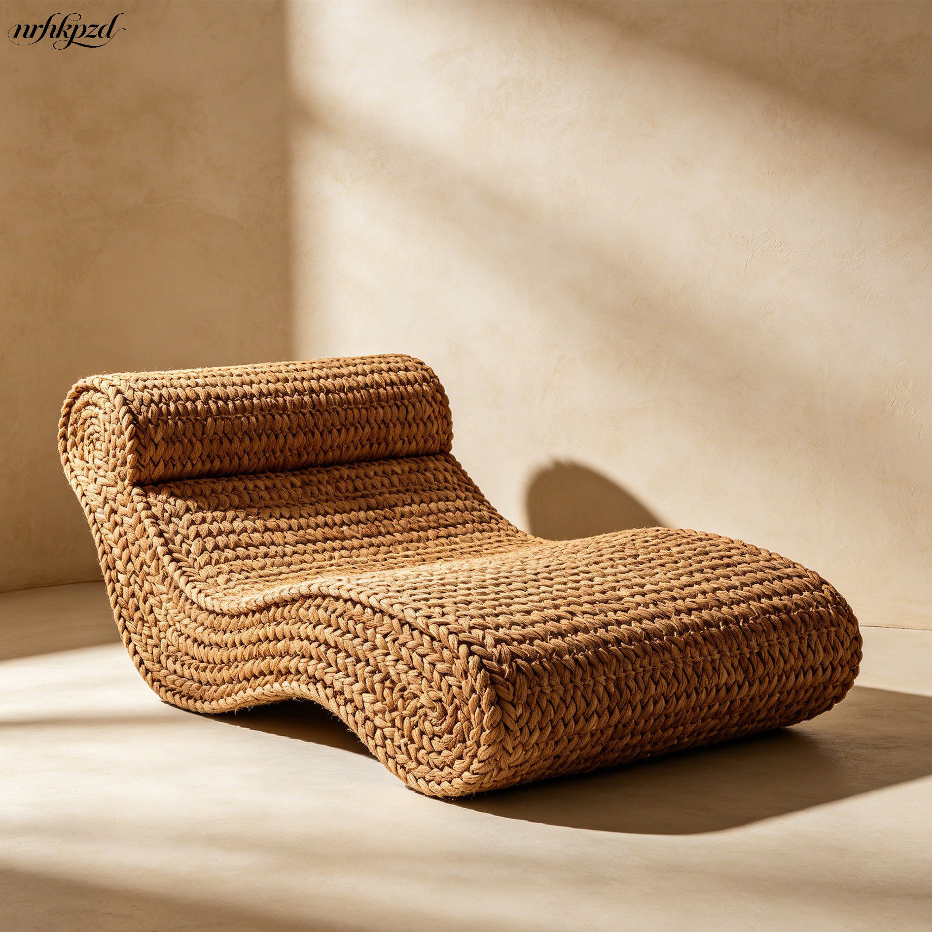 Nachhaltiges Sofa aus Palmfasern für umweltbewusstes Wohnen