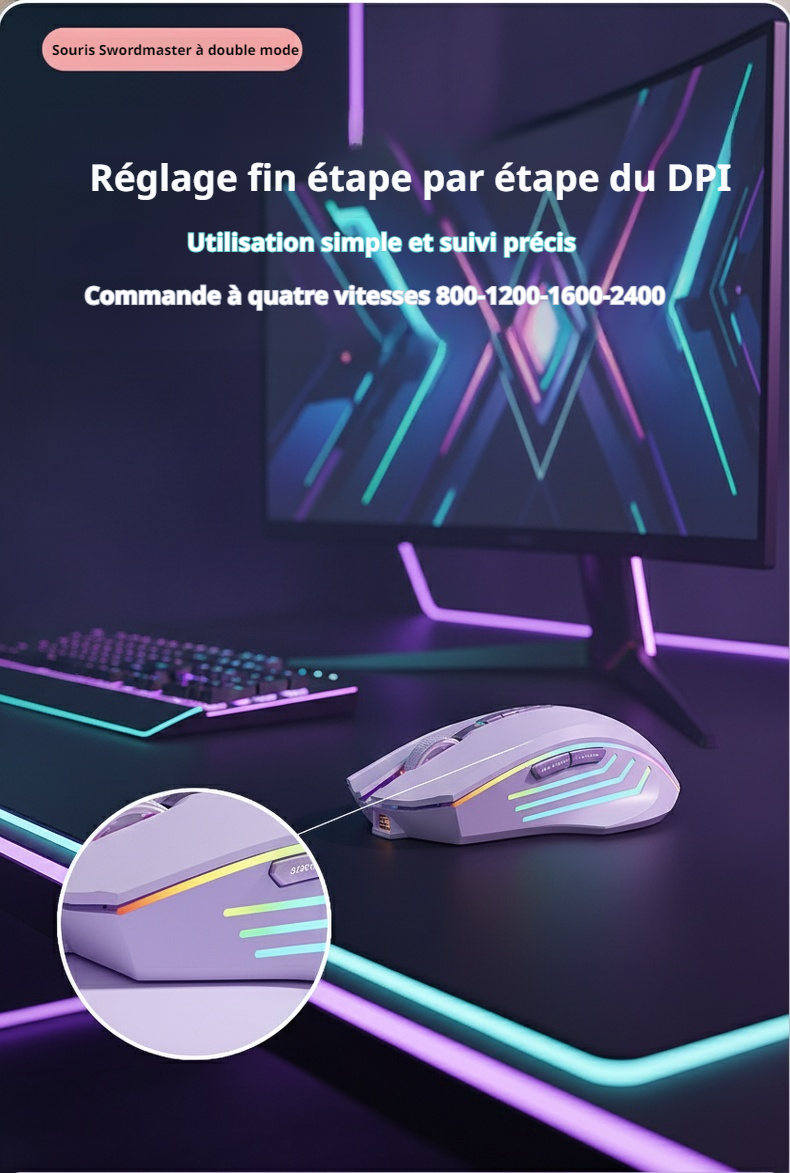 Souris de bureau silencieuse et confortable