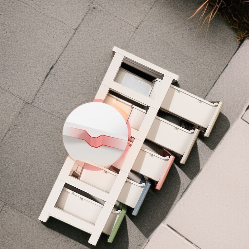 와이드 대용량 가정용 플라스틱 수납장 거실 침실 옷 장난감 수납장 서랍형 잡동사니 수납장