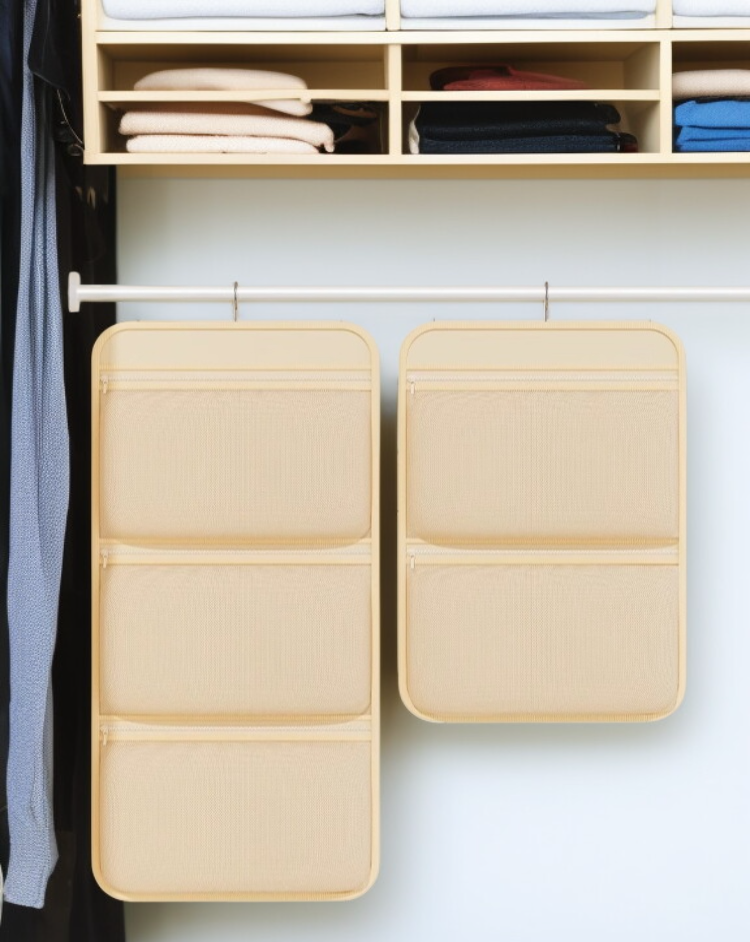 Bedside hanging storage bag for easy access