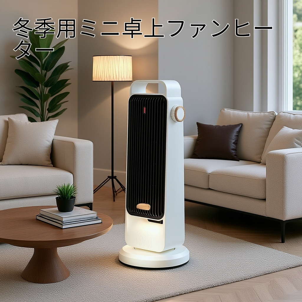 ミニ卓上ファンヒーターの正面画像