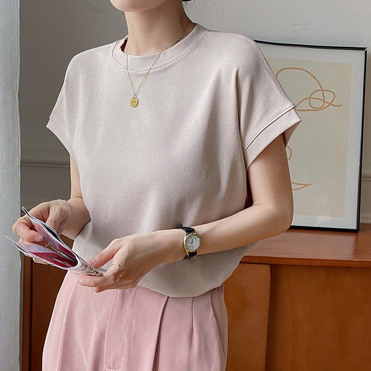 여름 루즈핏 가오리핏 섹시 티셔츠 여상의 어깨 소매 가오리핏 여 루즈핏 상의