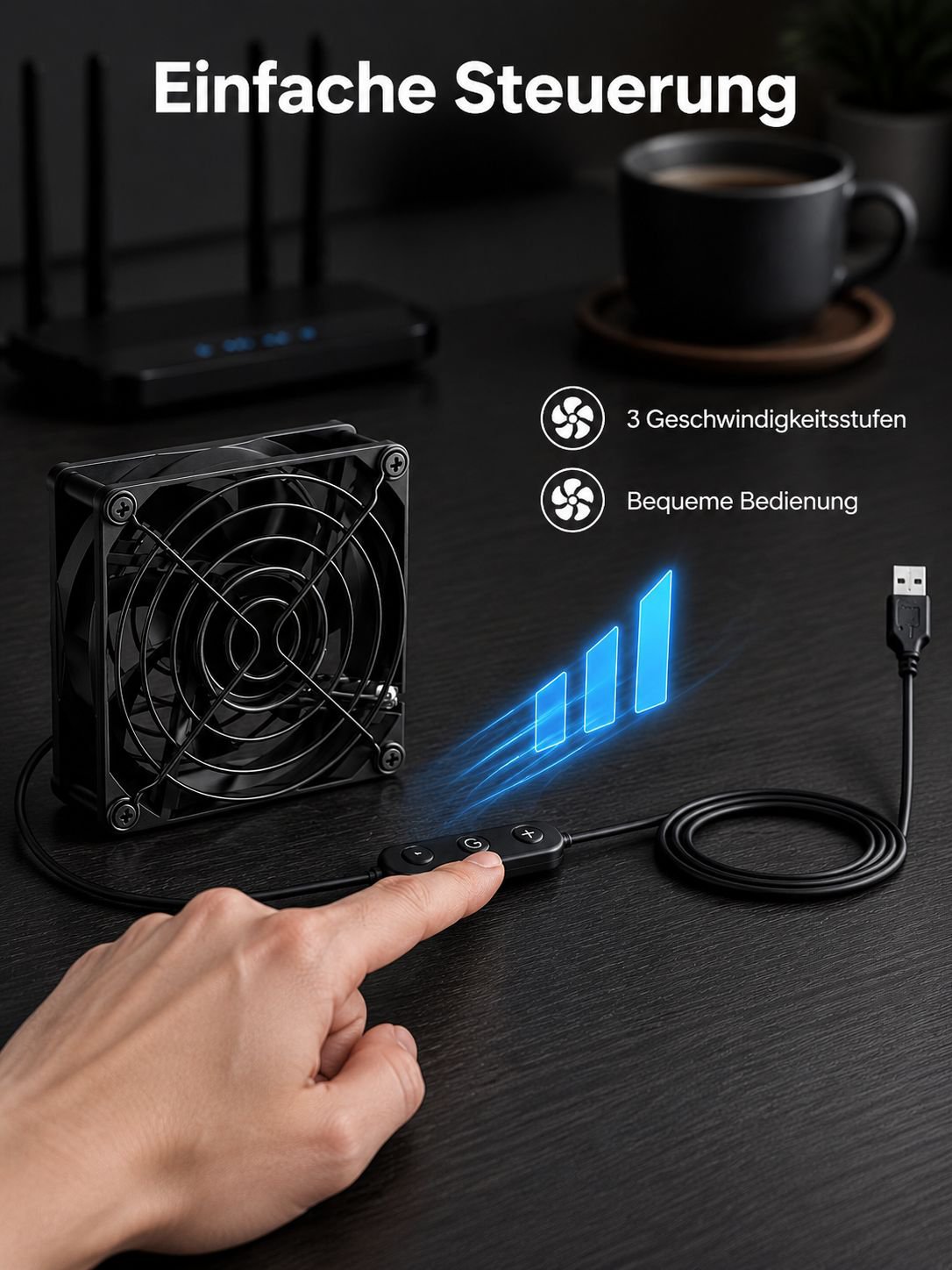 Leiser Betrieb des DC-gesteuerten Ventilators