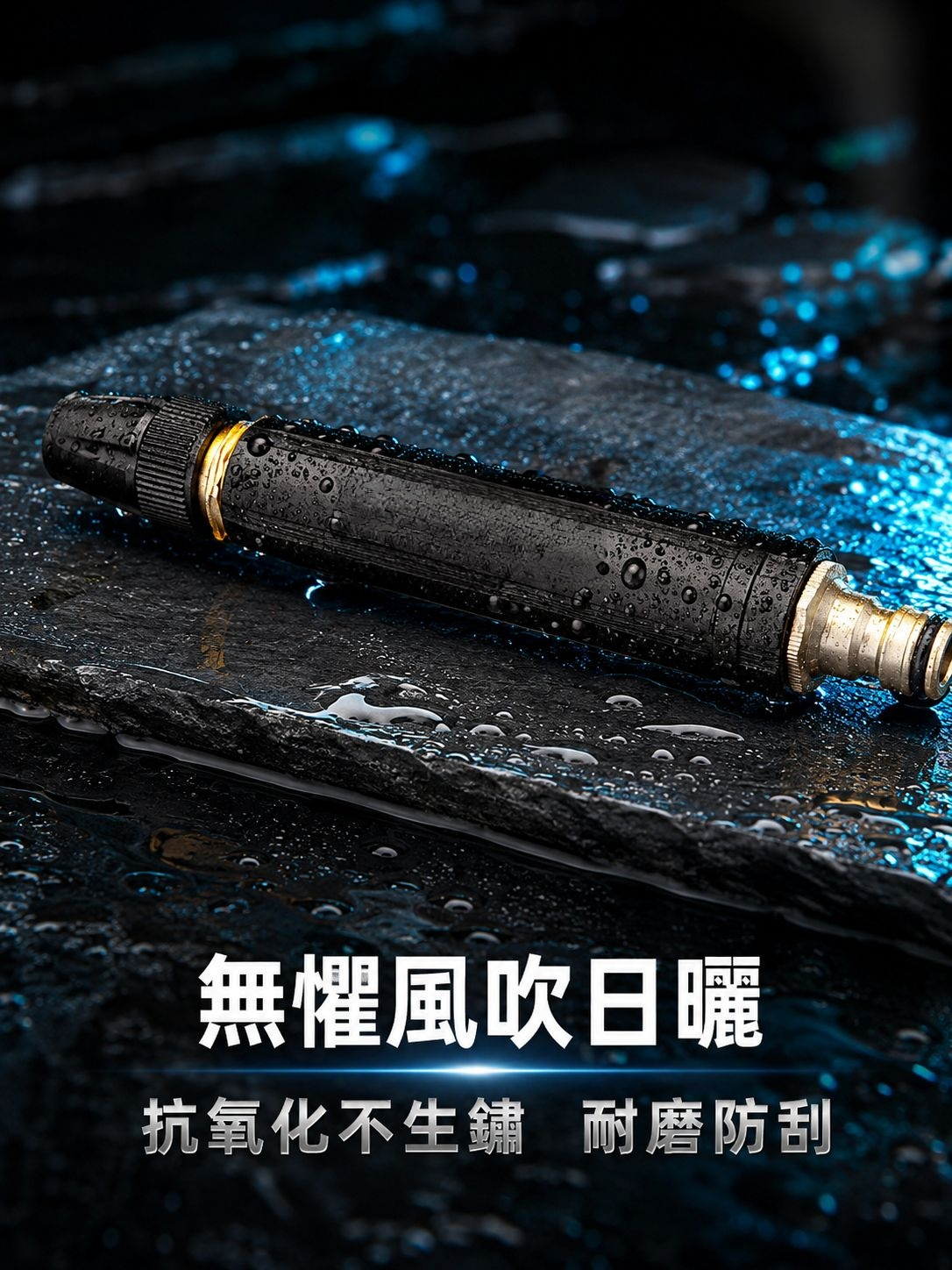園藝洗車兩用高壓水槍 黑色銅合金材質 75g 黑鑽噴頭