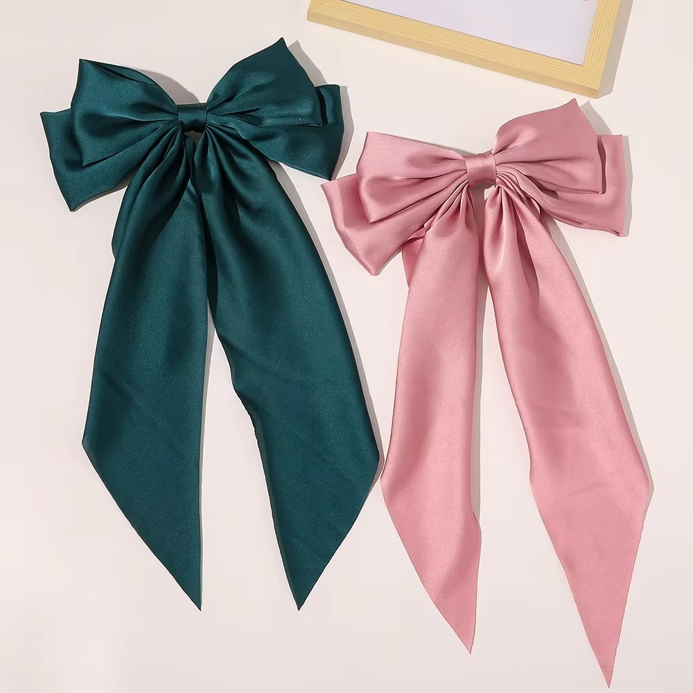 Chiffon bow hair clip
