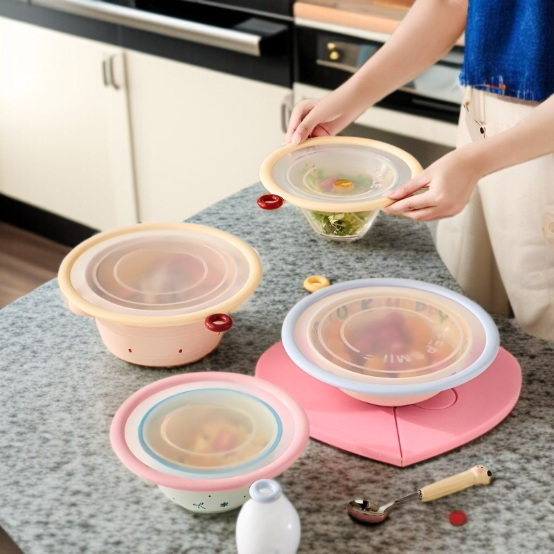 원형 스플래시 전자레인지 밀폐용 실리콘 신선도 유지 뚜껑 신선도 유지 그릇 접시 원형 밀폐용 실리콘 신선도 유지 뚜껑