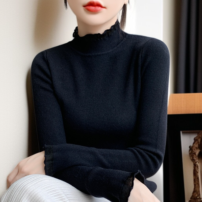 하이넥 니트 스웨터