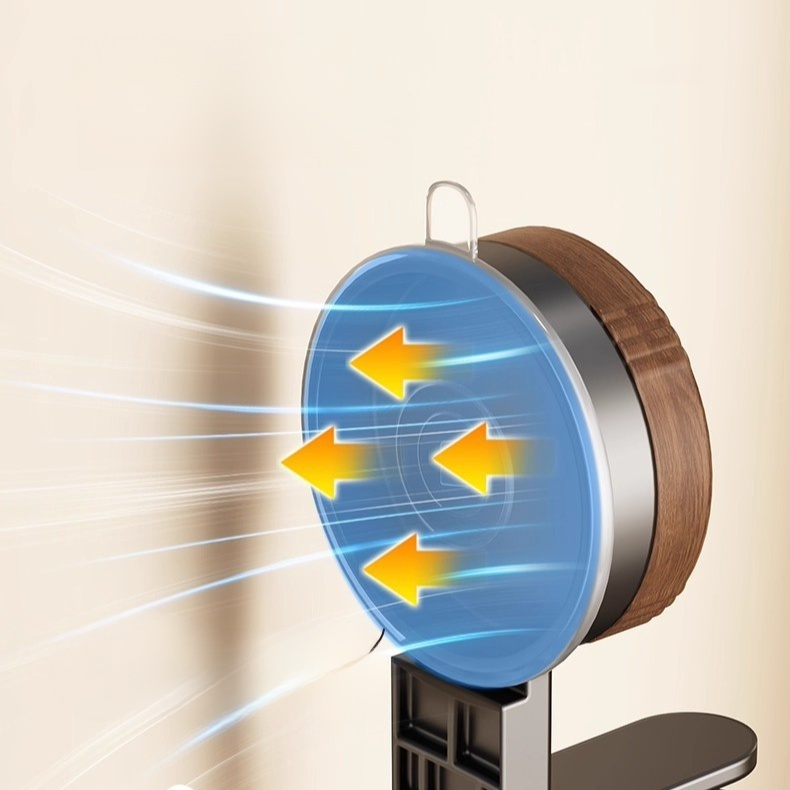 浴室木紋毛巾架 單杆吸盤式高端極簡毛巾杆