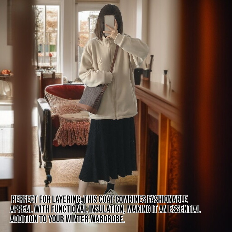 Detail of soft plush lining inside the coat