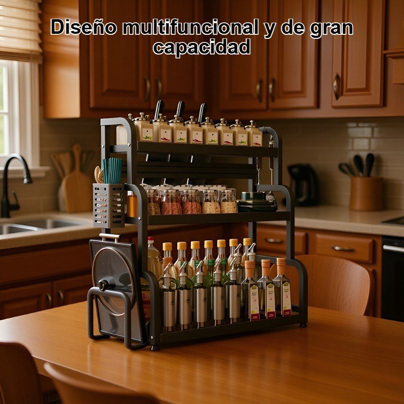 Estante de almacenamiento de cocina de acero al carbono engrosado