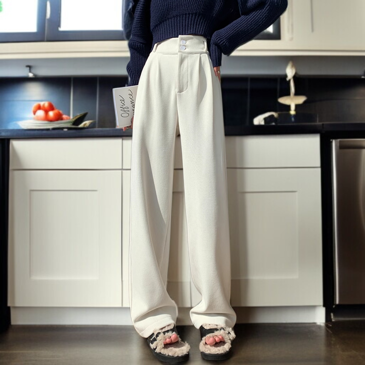 캐시미어 와이드 팬츠 여성용