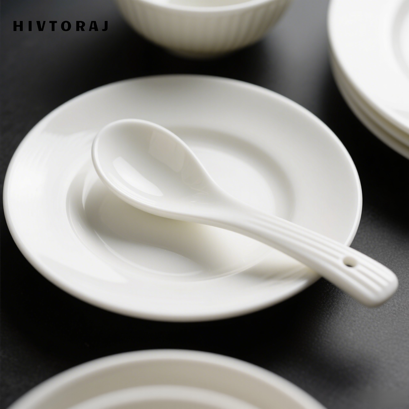 Keramische soeplepel (verpakking van 10)