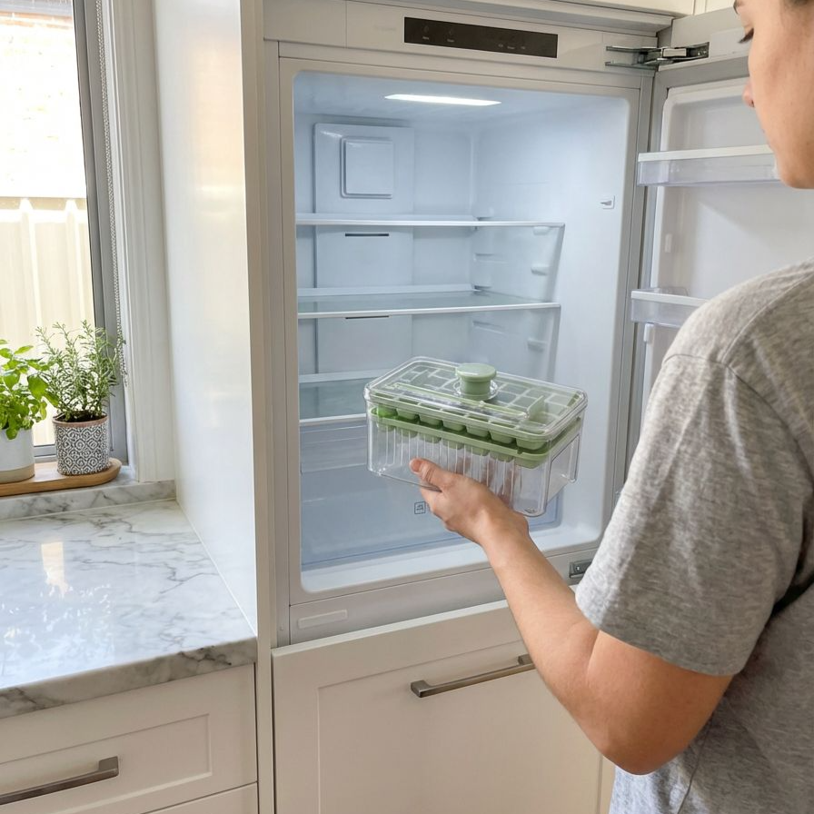 押し出し式デザインの製氷皿