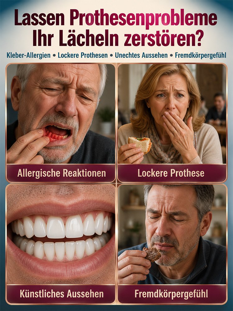 [Unsichtbar und komfortabel] Maßgefertigte voll ausgestattete medizinische Vollprothesen