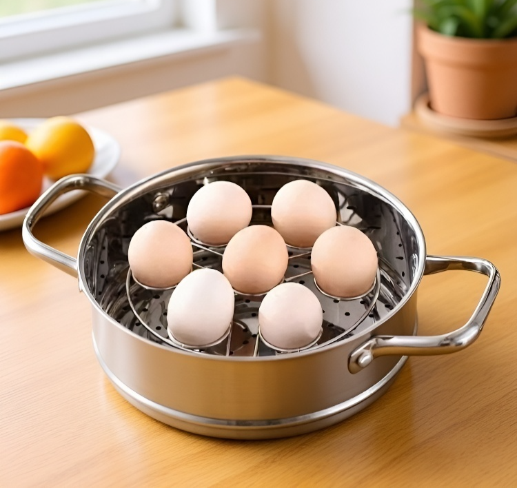 Egg steamer with automatic shut-off feature