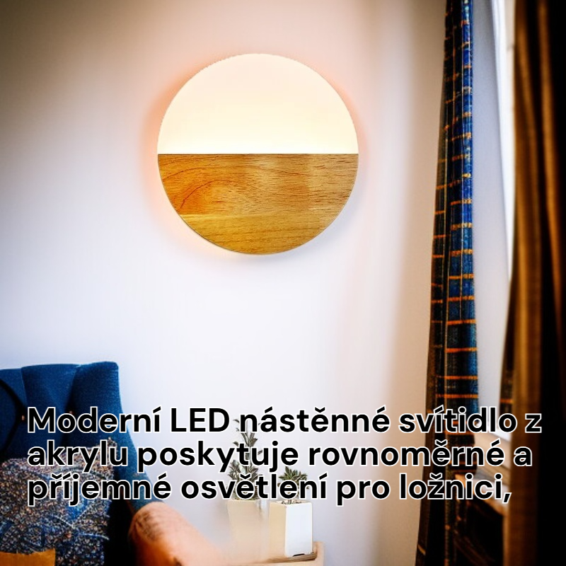 Dekorativní venkovní LED nástěnné svítidlo z akrylu pro hotelové chodby