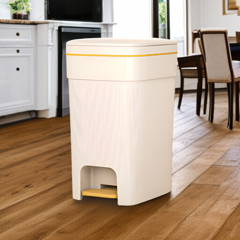 家庭用キッチンゴミ箱縦型パターン大容量ゴミ箱リビングルームバスルームゴミ箱蓋付きトイレゴミ箱寝室大型ゴミ箱高級ゴミ箱