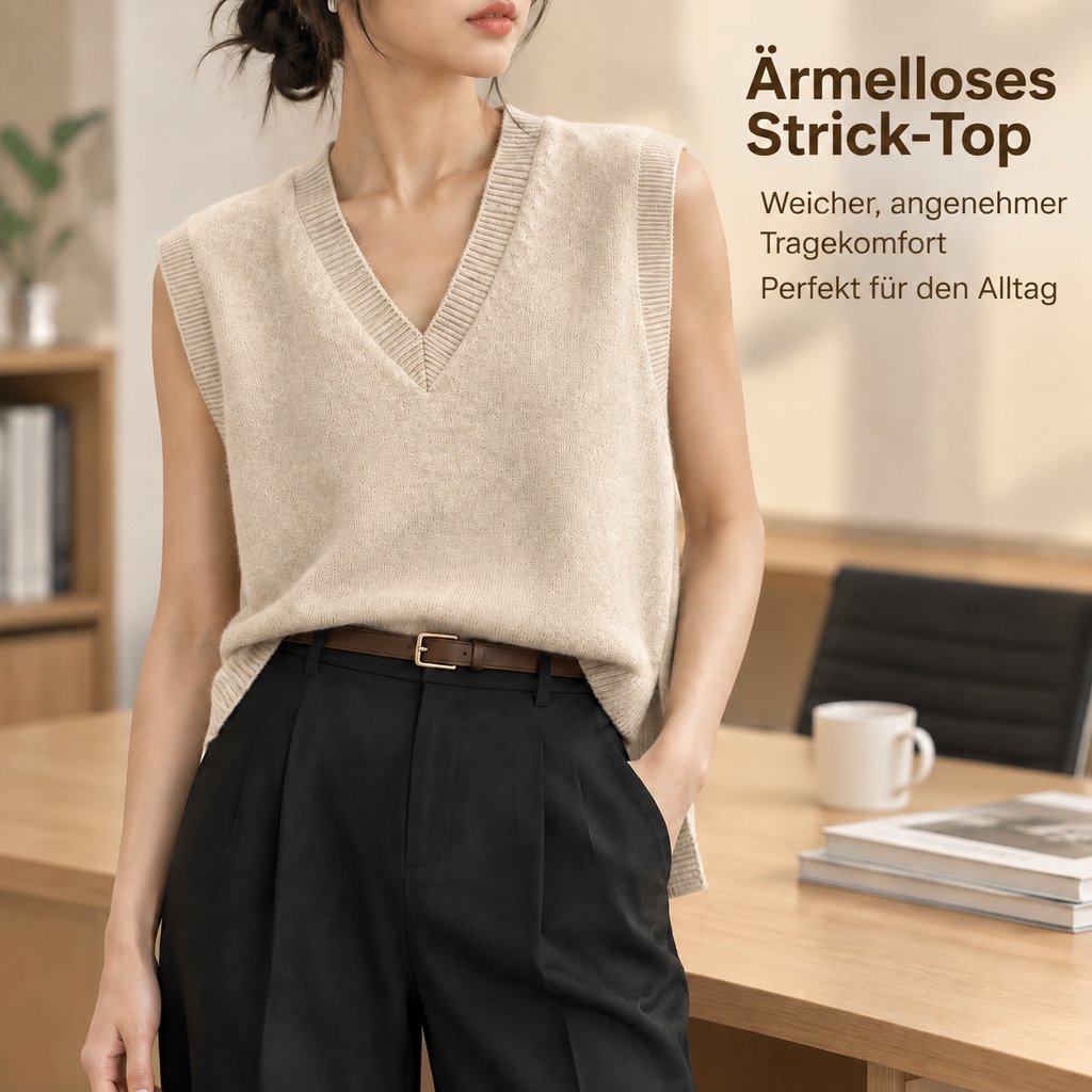 Damen Strickpullover Weste