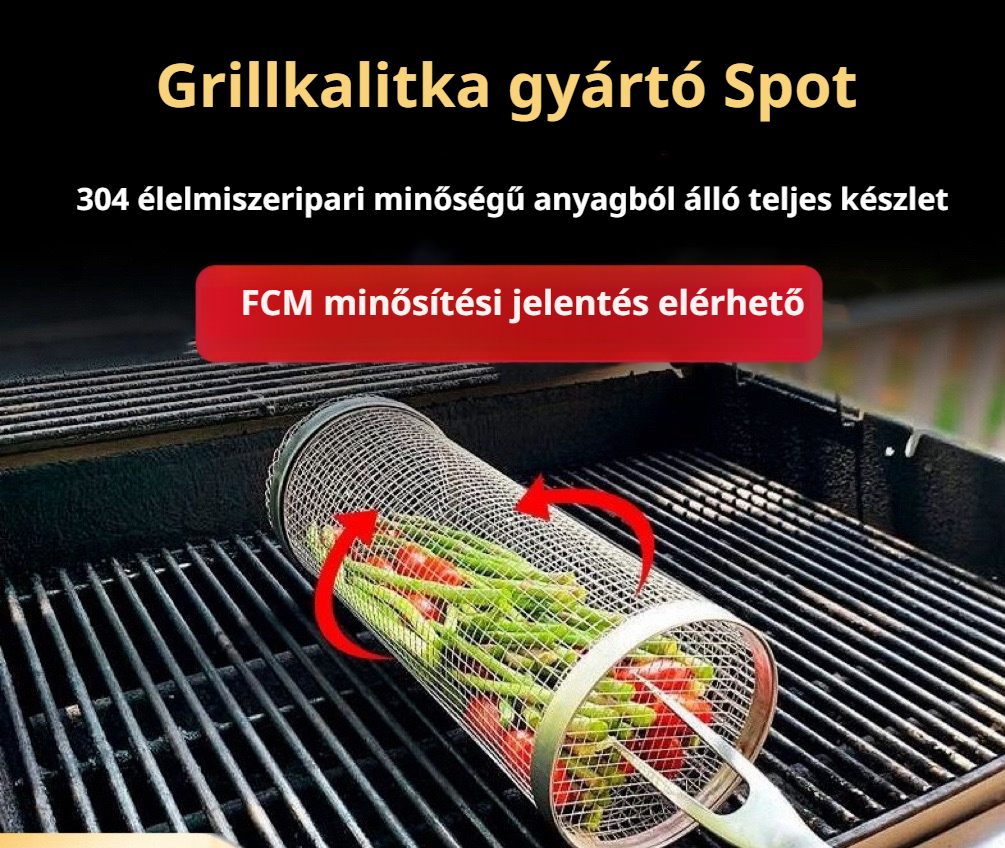 Grill hozzávaló kosár, kiváló alapanyagokkal, hatékony barbecue