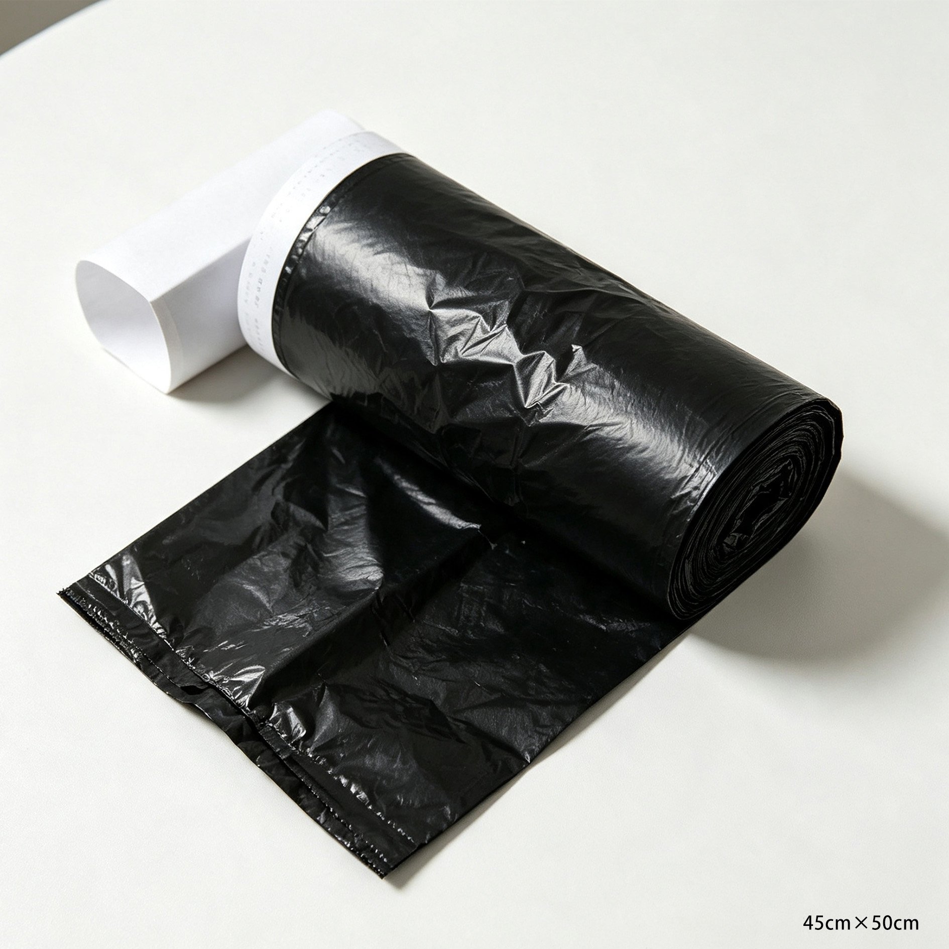 Easy tear-off trash bags with break points