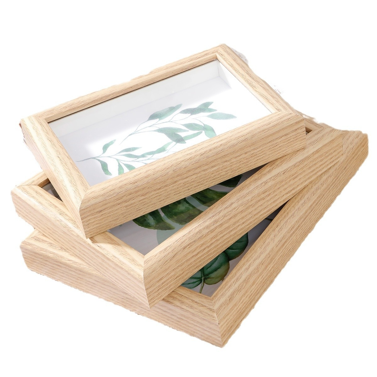 Marco de madera hueco tridimensional minimalista