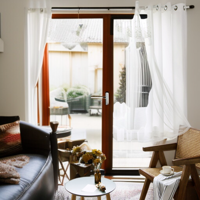 침실 바닥 커튼 두꺼운 커튼 화이트 거실 발코니 플로어 완제품 백사 십자 마사 커튼