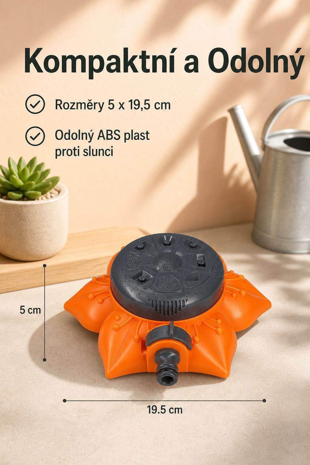 Automatický zavlažovací systém instalovaný na zahradě