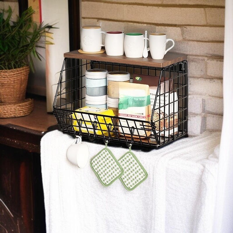 주방 벽걸이 다용도선반 세면도구 수납 바구니 야채 과일선반 욕실수납 접이식선반