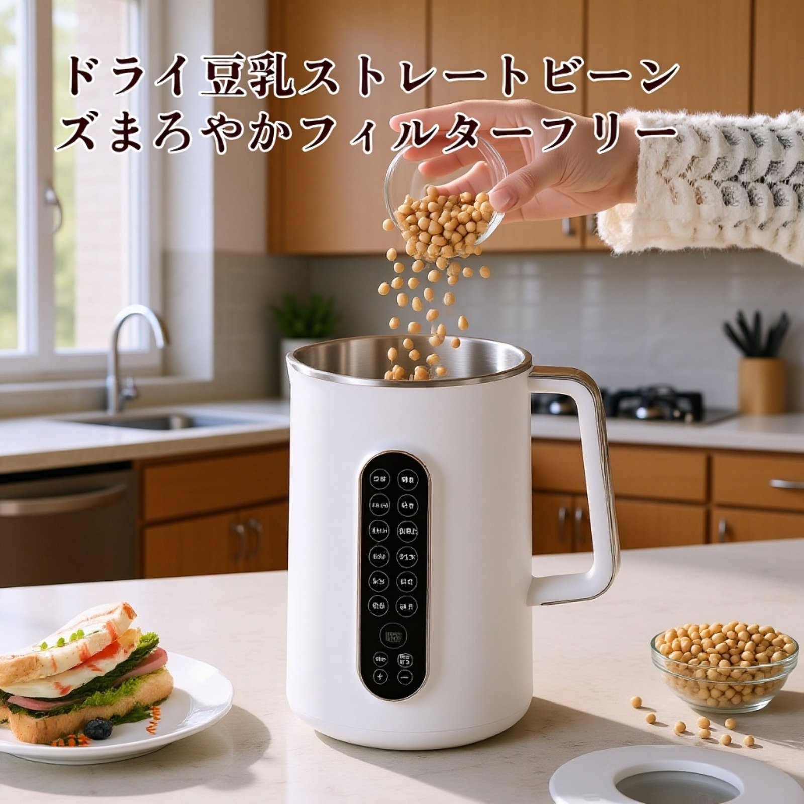 泡なし自動洗浄豆乳メーカー 家庭用 低騒音ミキサー