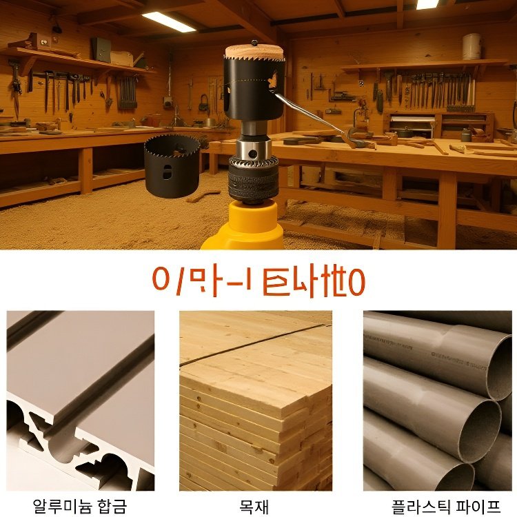 구형 잠금장치용 타공기 세트 